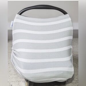Canopy Couture Gray and White Striped Car Seat Cover